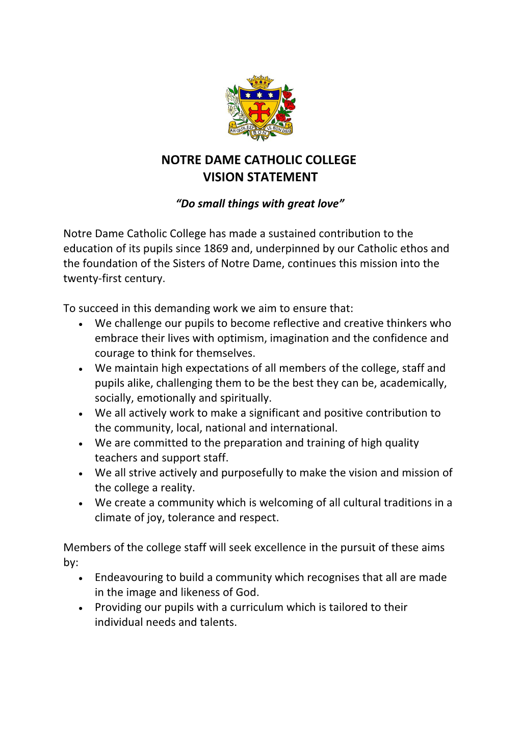 Notre Dame Catholic College