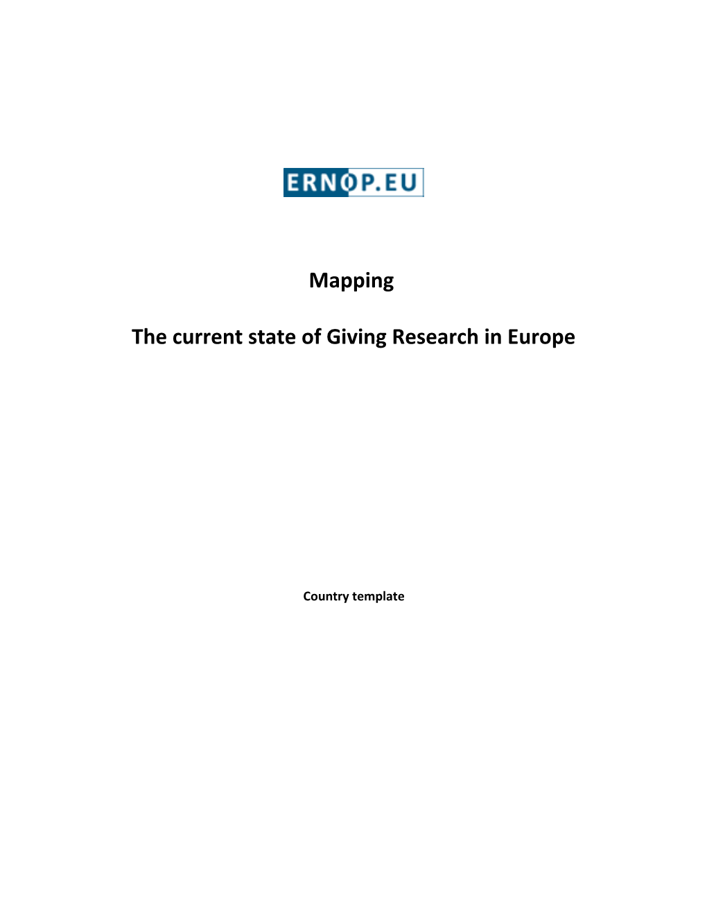 The Current State of Giving Research in Europe