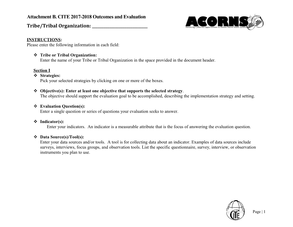 Attachment B. CITE 2017-2018 Outcomes and Evaluation