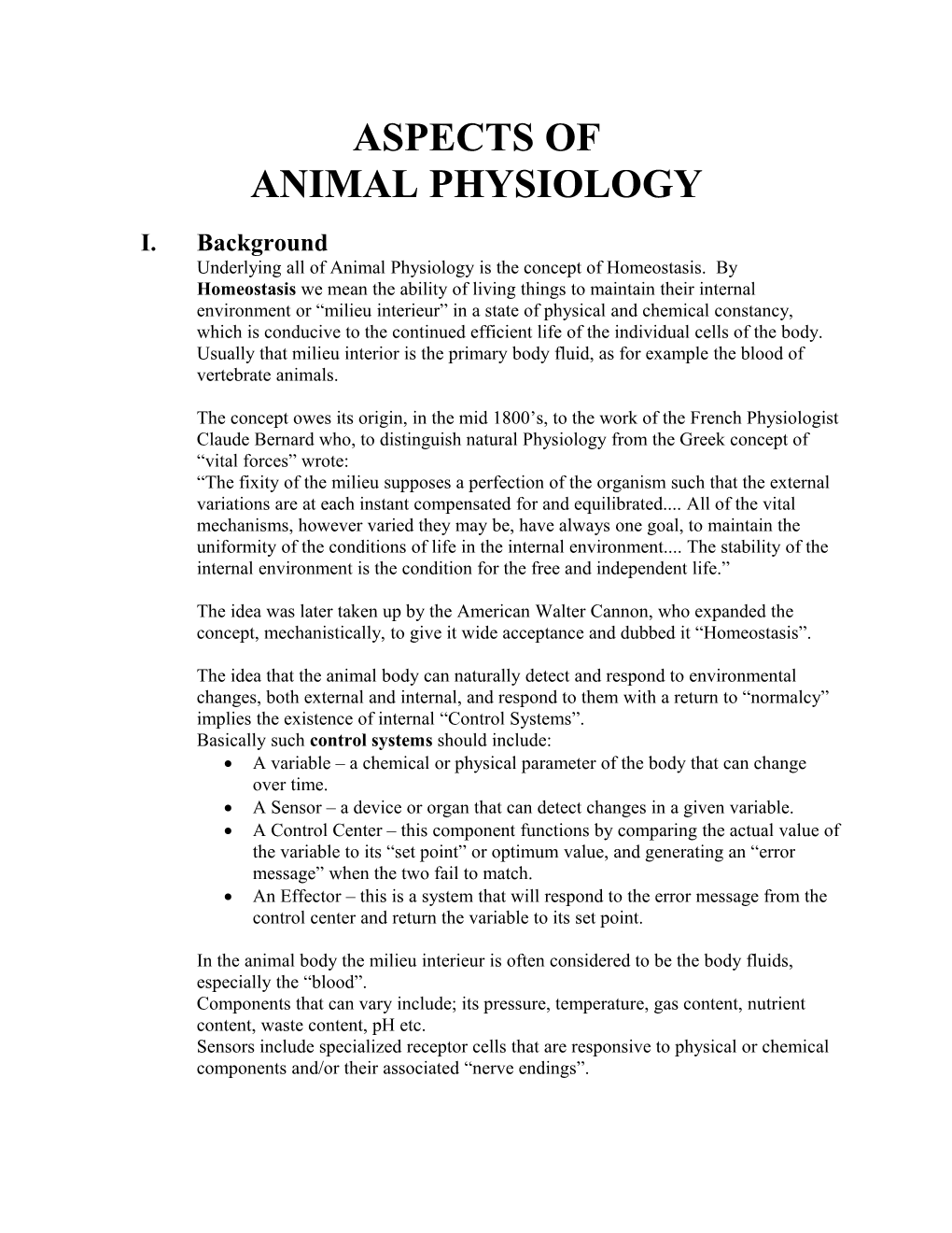 Animal Physiology