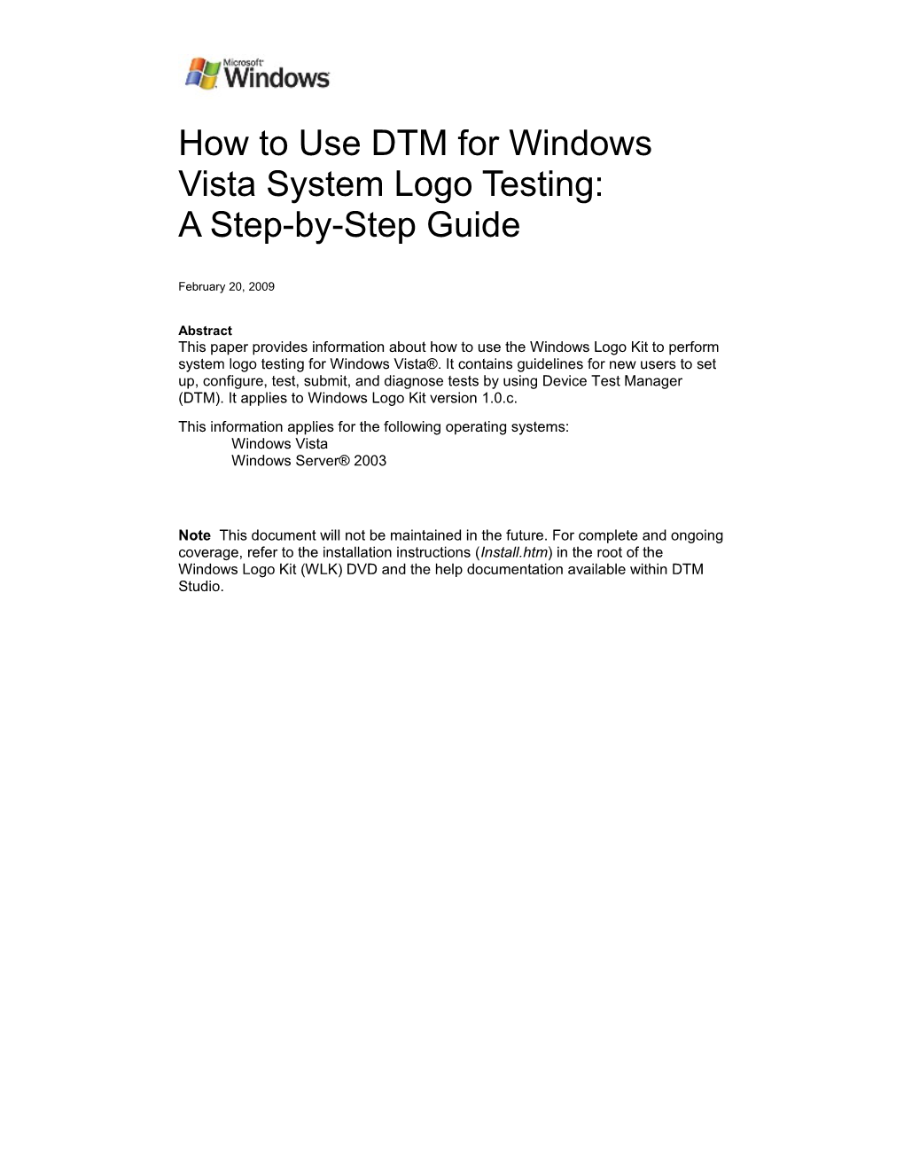 How to Use DTM for Windows Vista System Logo Testing: a Step-By-Step Guide - 14