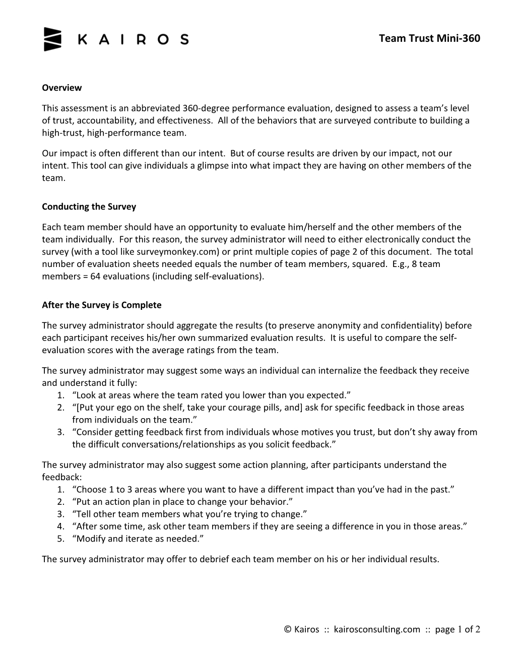 Organizational Change Assessment