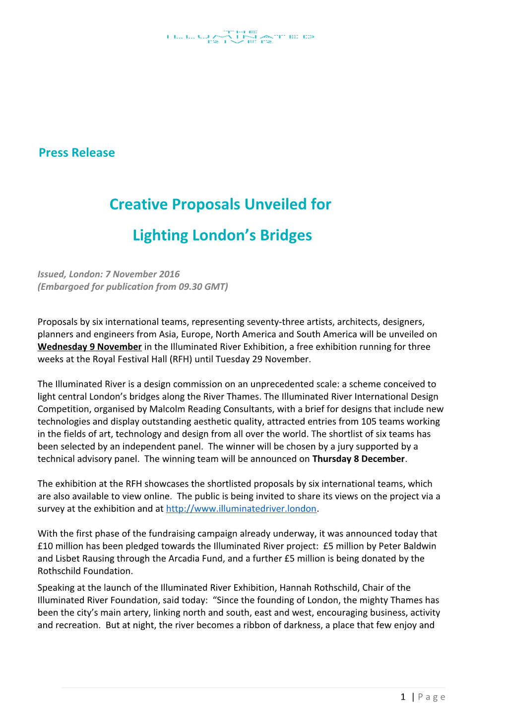 Creative Proposals Unveiled For