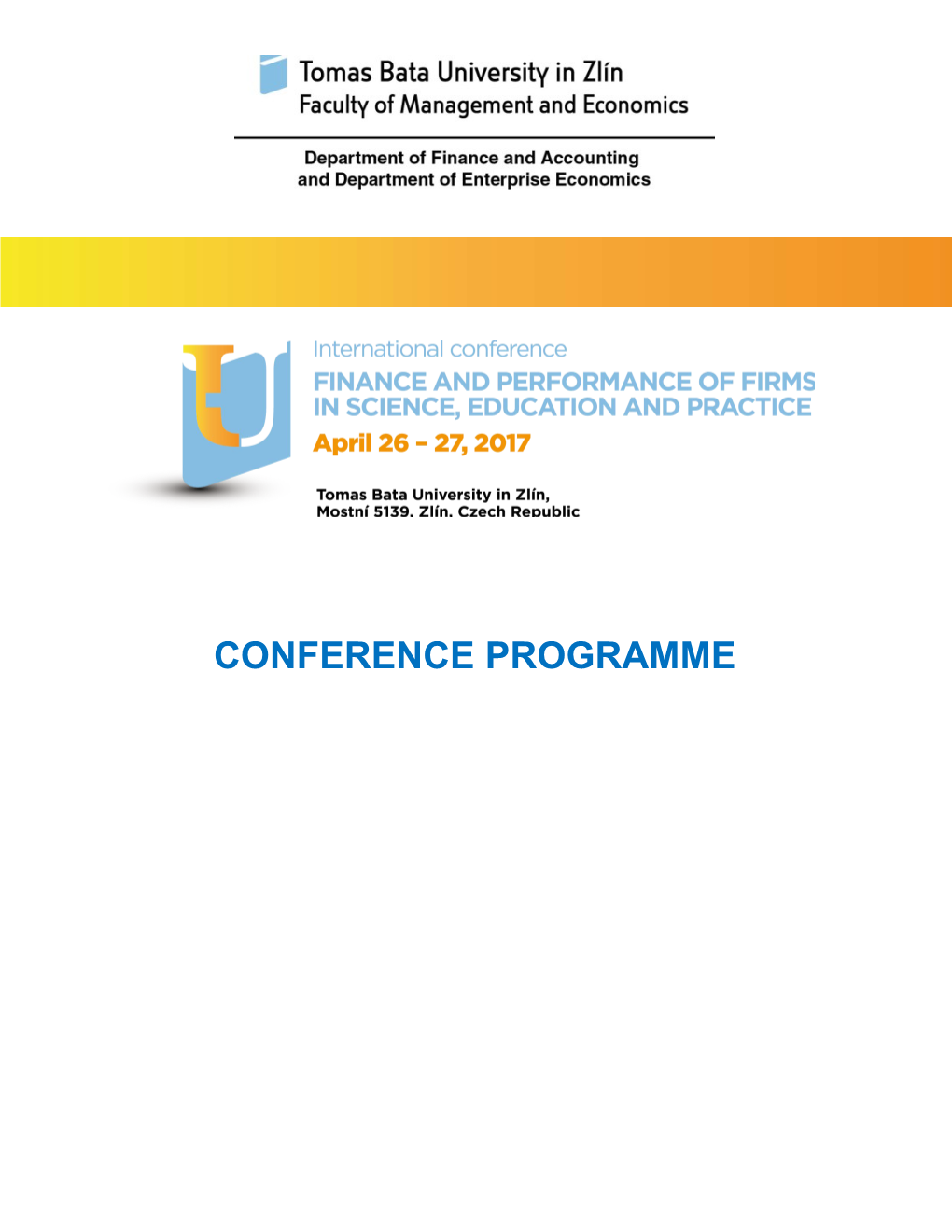 Conference PROGRAMME