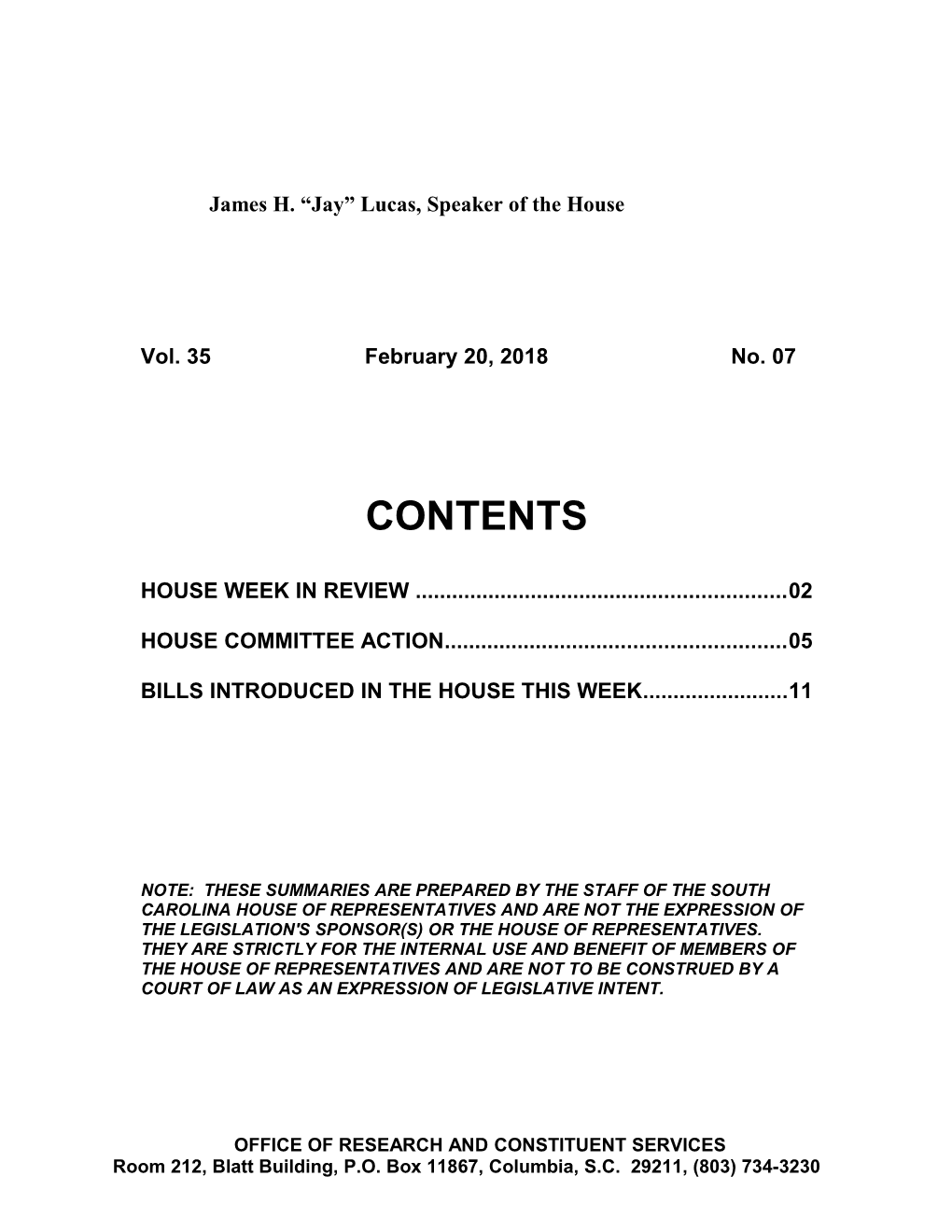 Bills Introduced in the House This Week 11