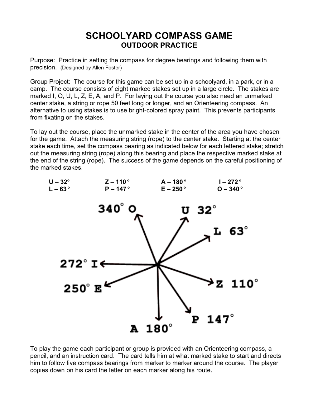 Schoolyard Compass Game s1