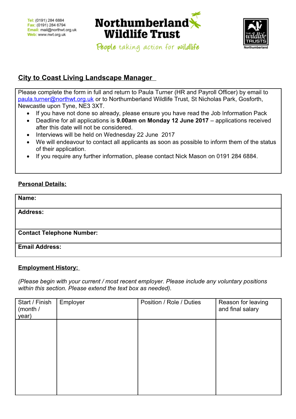 City to Coast Living Landscape Manager