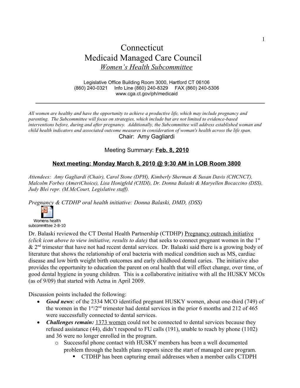 Medicaid Managed Care Council