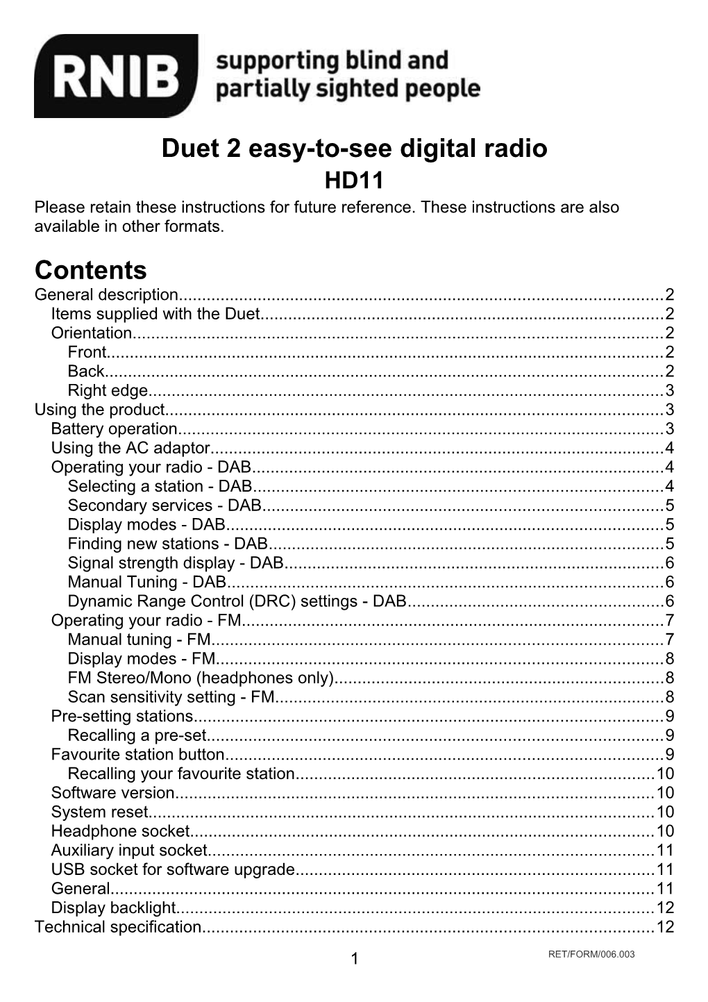 Duet 2 Easy-To-See Digital Radio