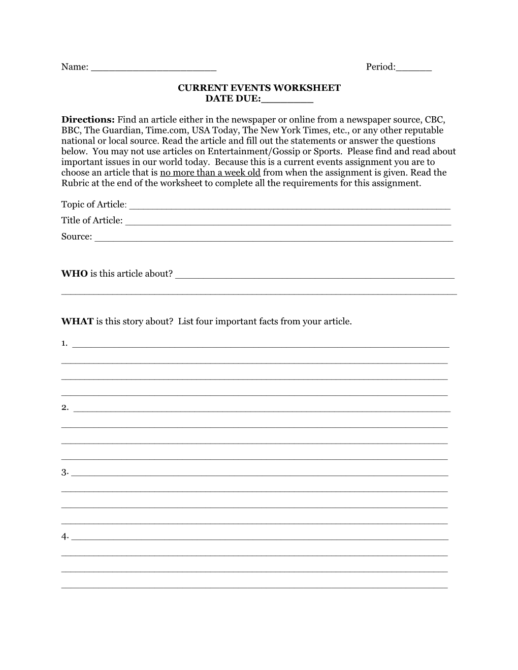 Current Events Worksheet s1