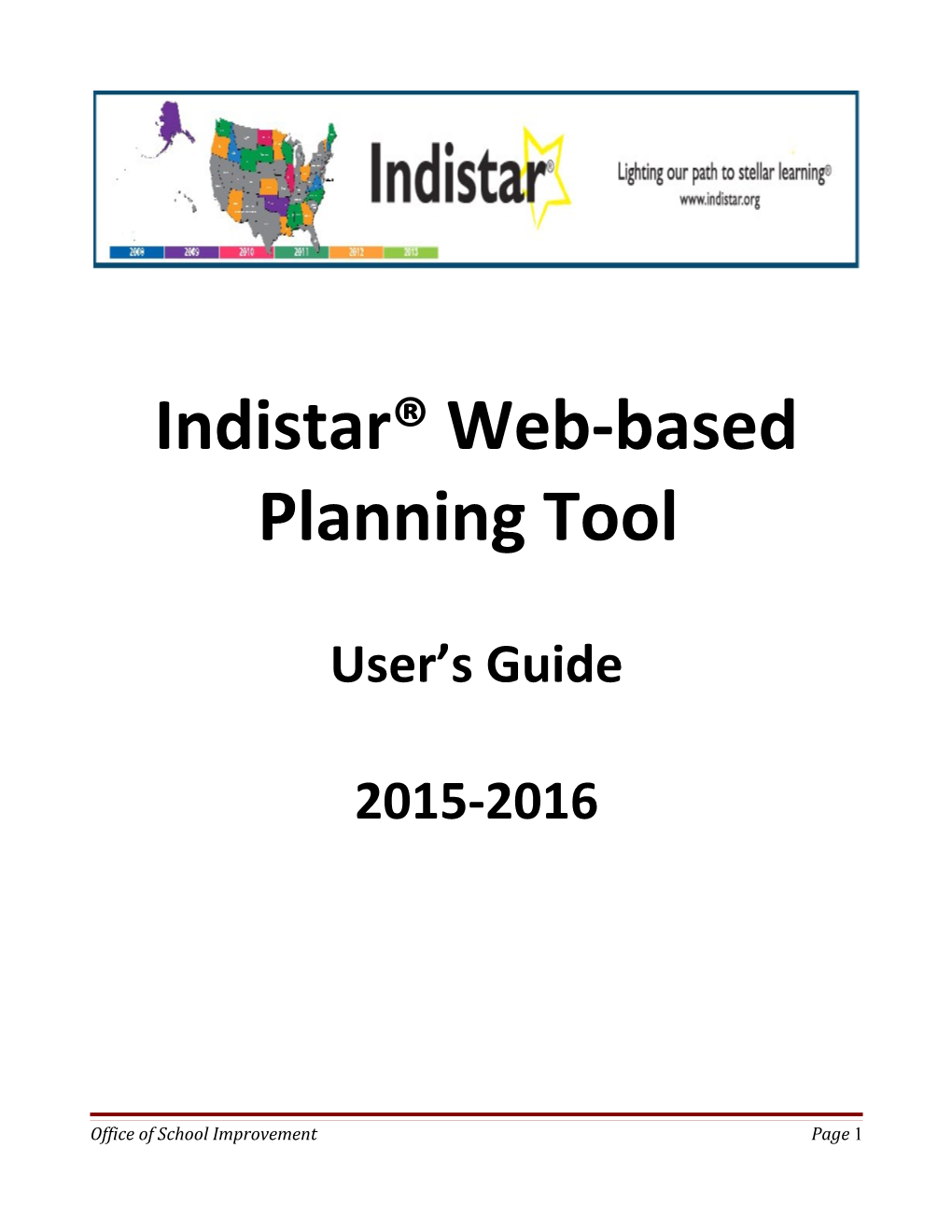 Indistar Web-Based Planning Tool