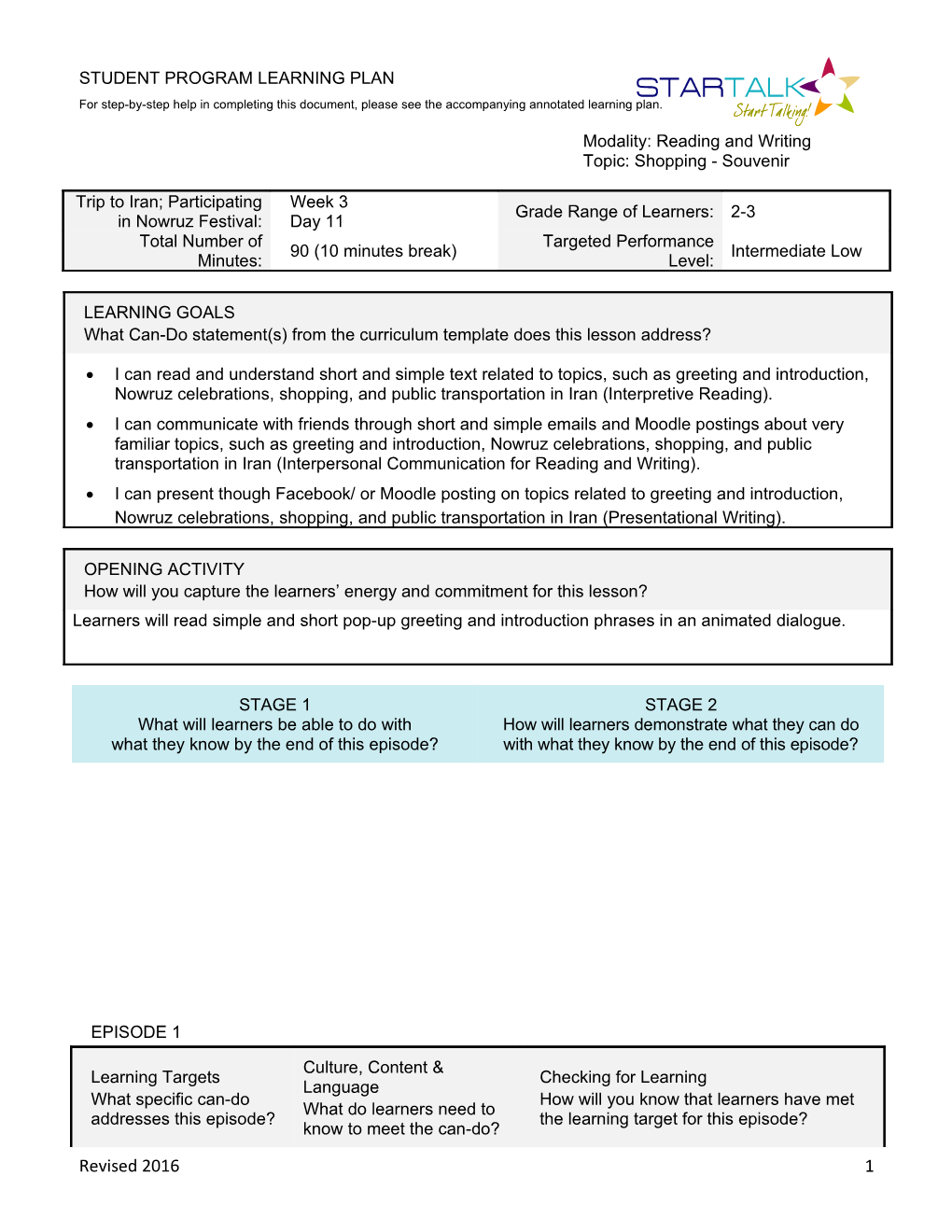 Modality: Reading and Writing s6