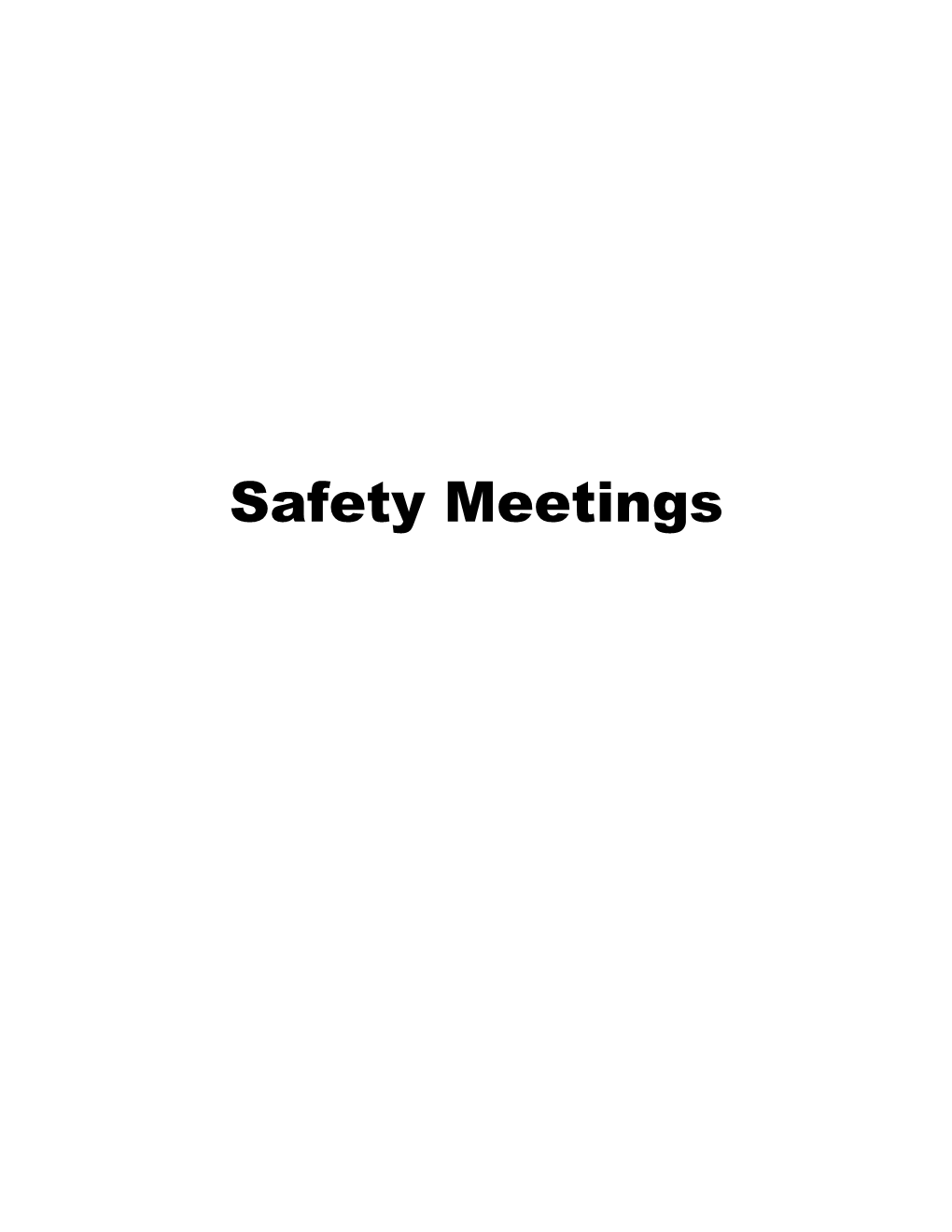 More Fleet Safety Meetings