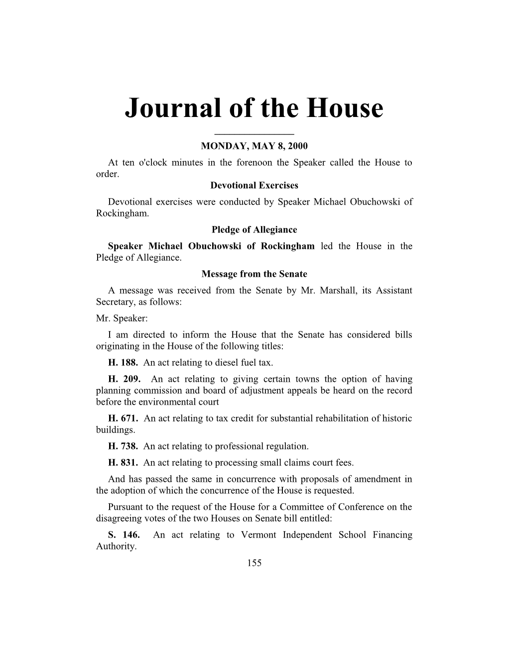 Journal of the House s5