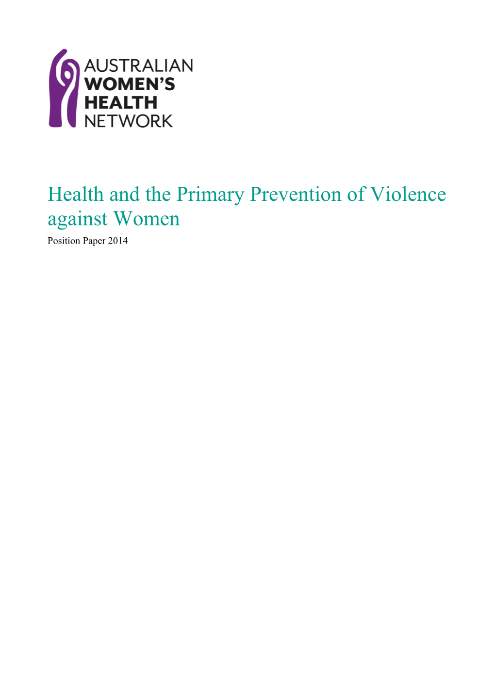 Health and the Primary Prevention of Violence Against Women