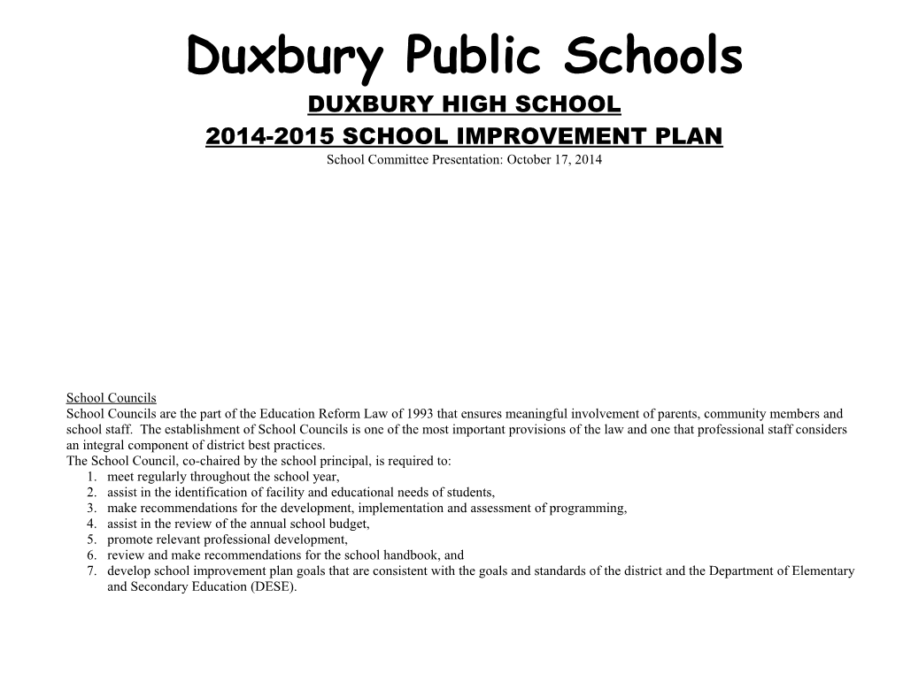 Duxbury Public Schools