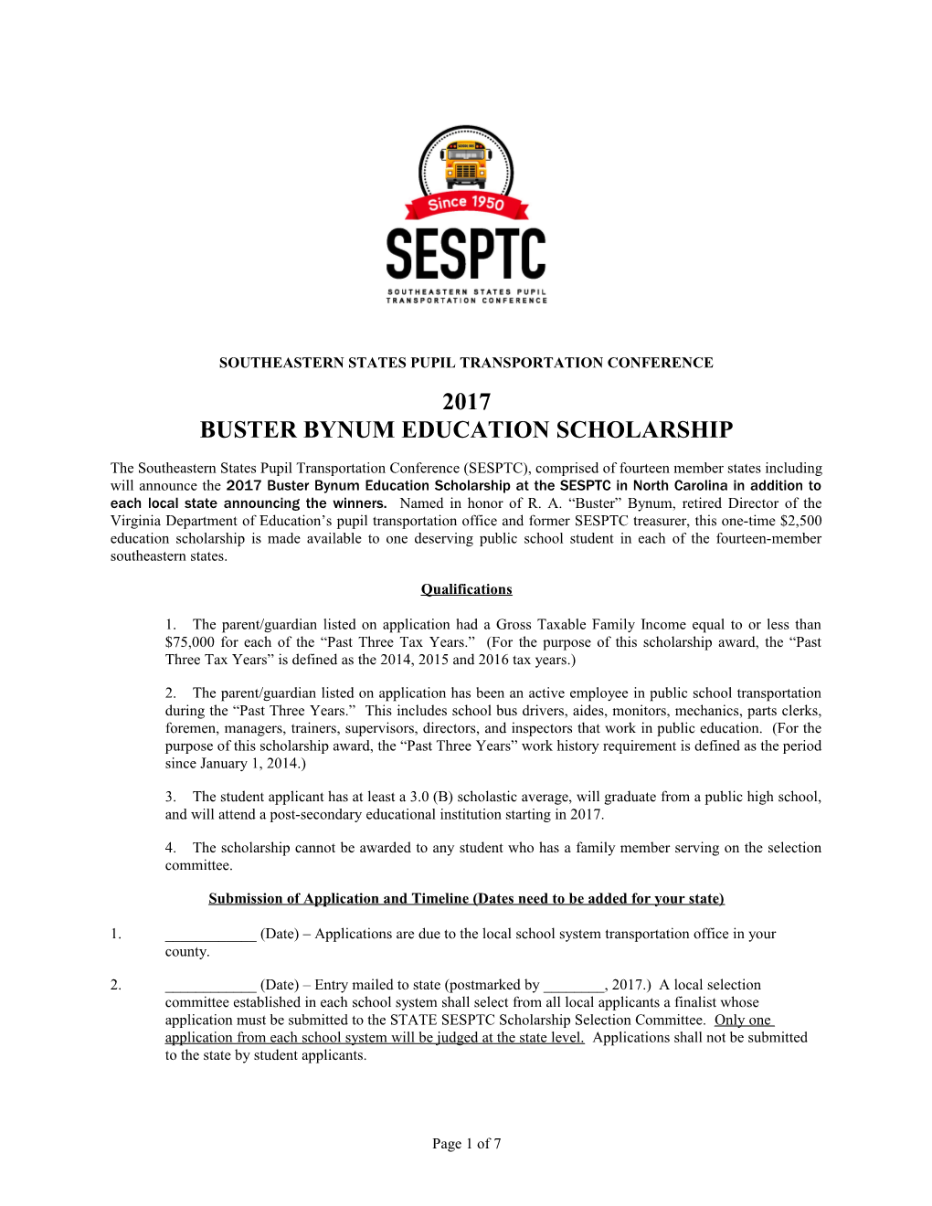 Buster Bynum Scholarship s1