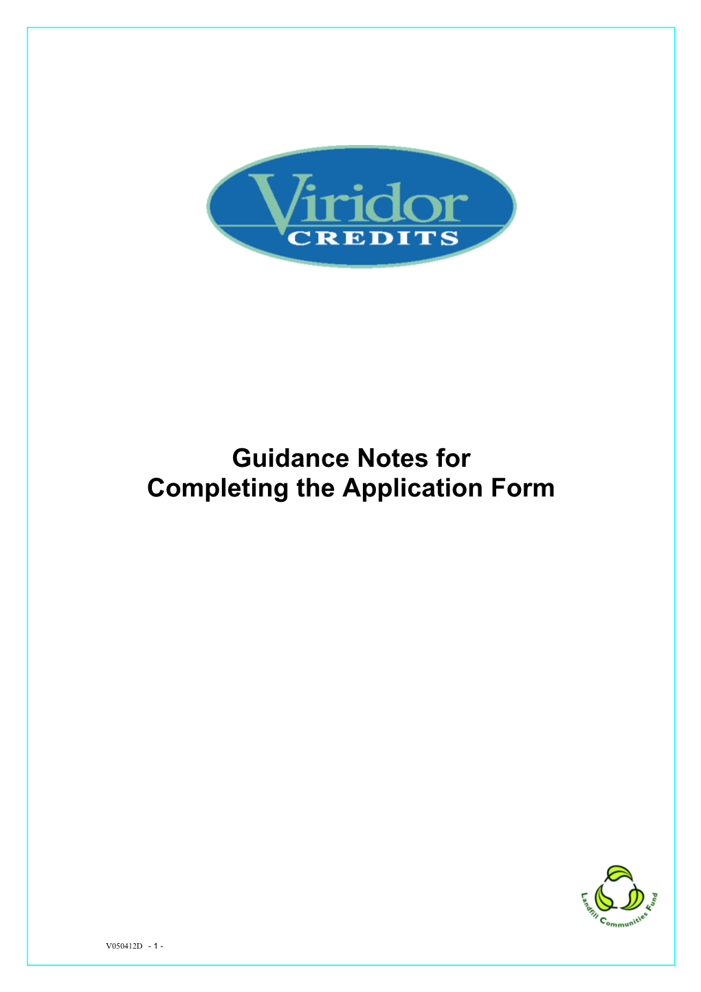 Completing the Application Form