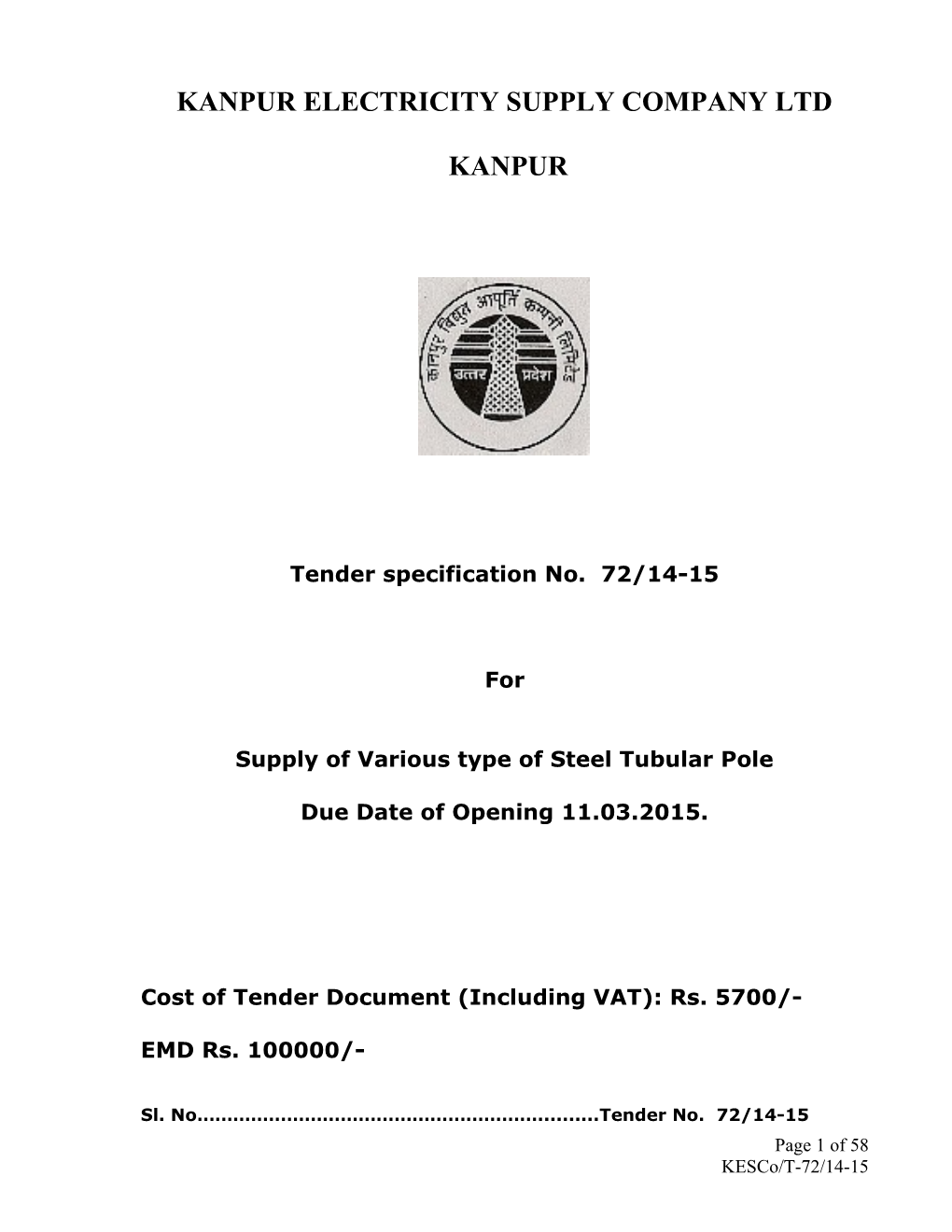 Kanpur Electricity Supply Company Limited Kanpur