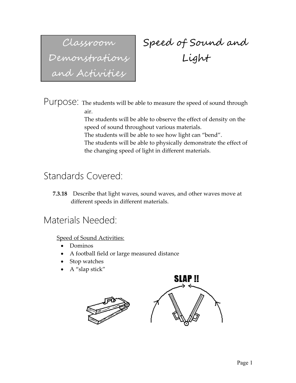 Lab Inquiry Activity