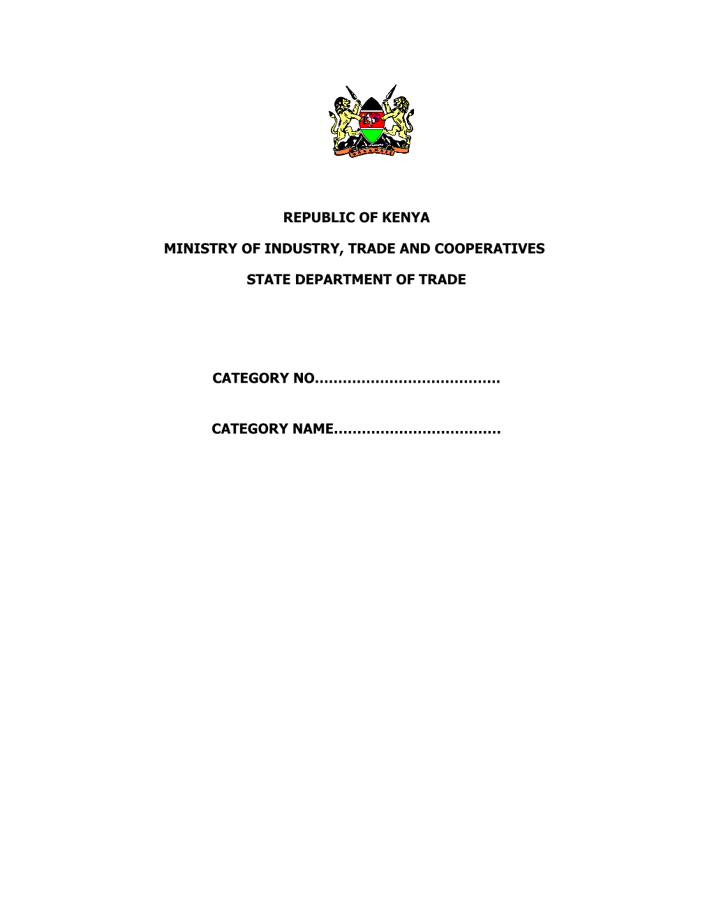 Ministry of Industry, Trade and Cooperatives