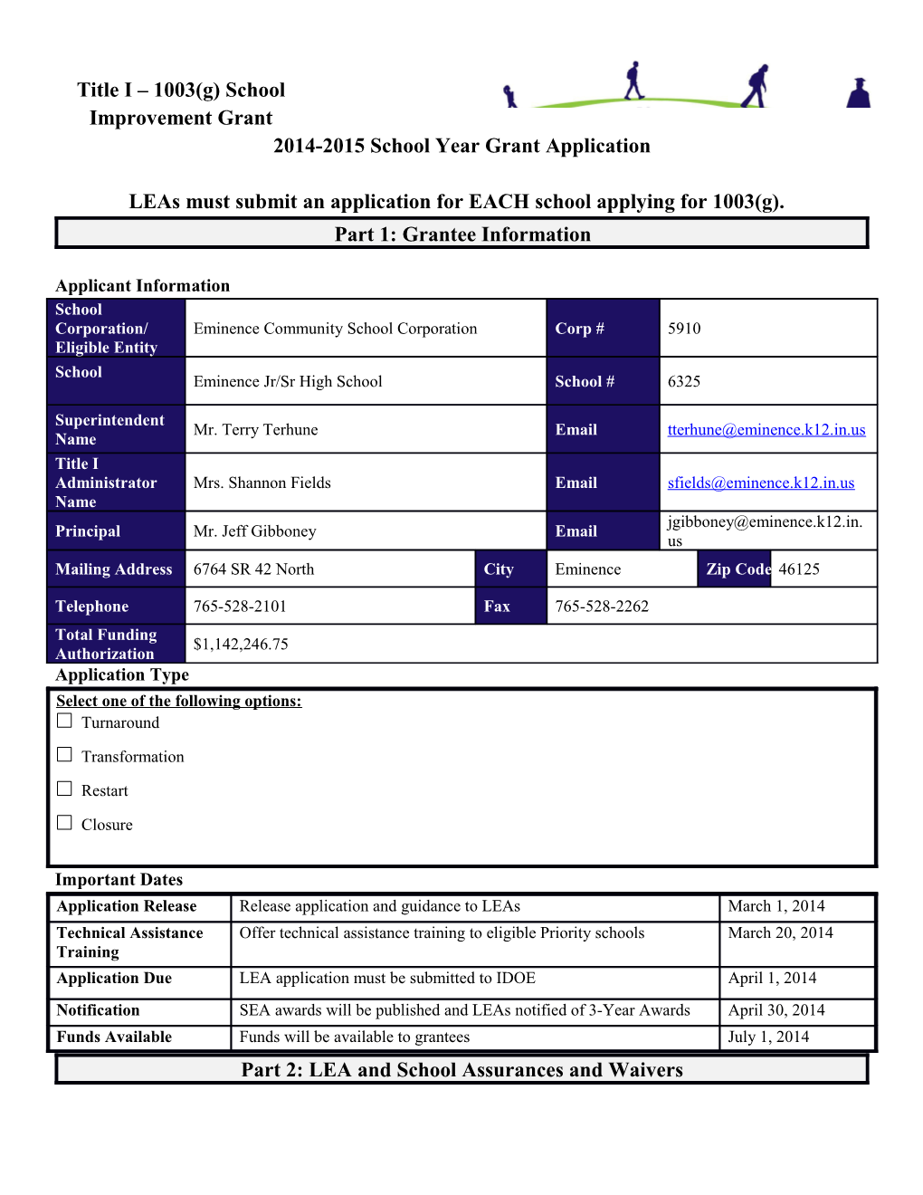 Title I 1003(G) School Improvement Grant s3