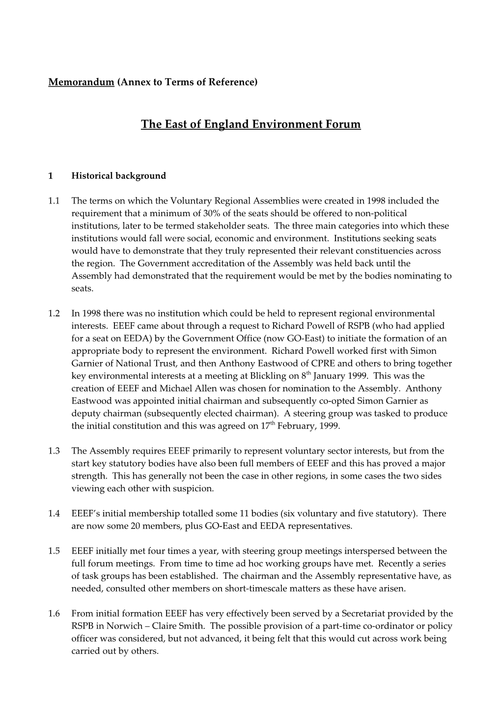 The East of England Environment Forum