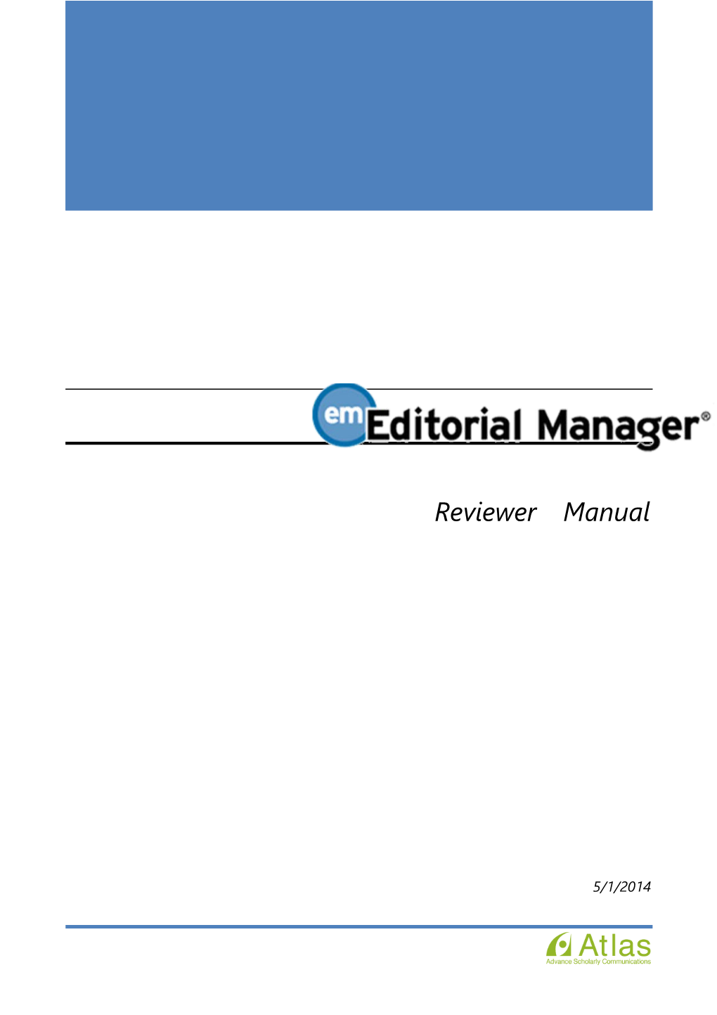 1Registering with Editorial Manager