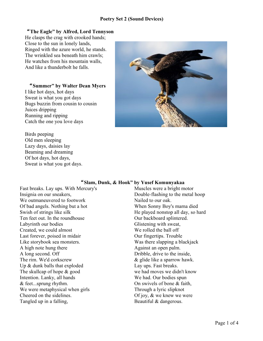 The Eagle by Alfred, Lord Tennyson