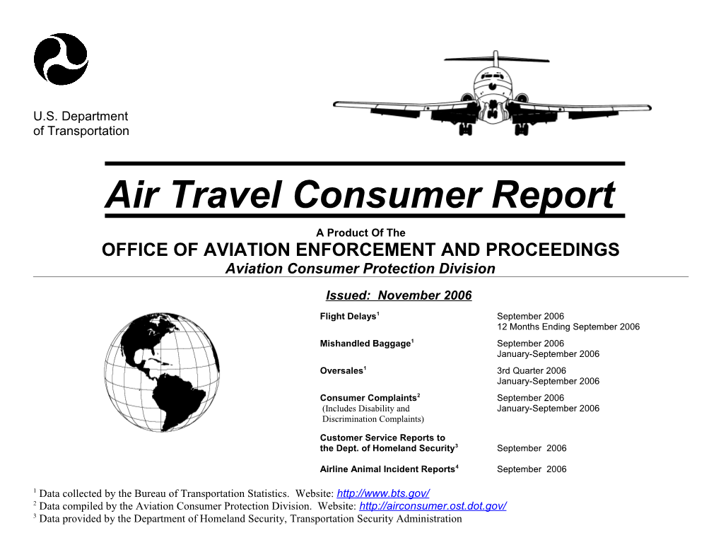 Air Travel Consumer Report s1