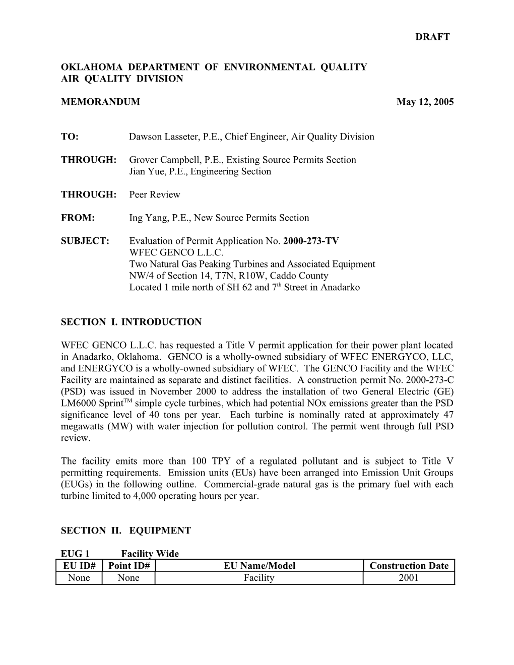 Oklahoma Department of Environmental Quality s19