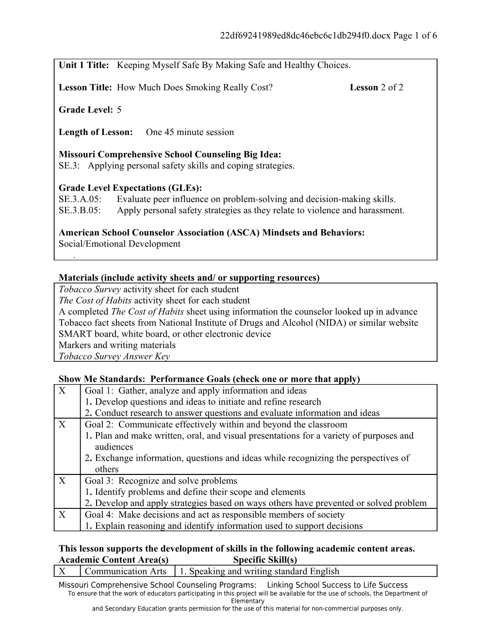 Materials (Include Activity Sheets And/ Or Supporting Resources) s19