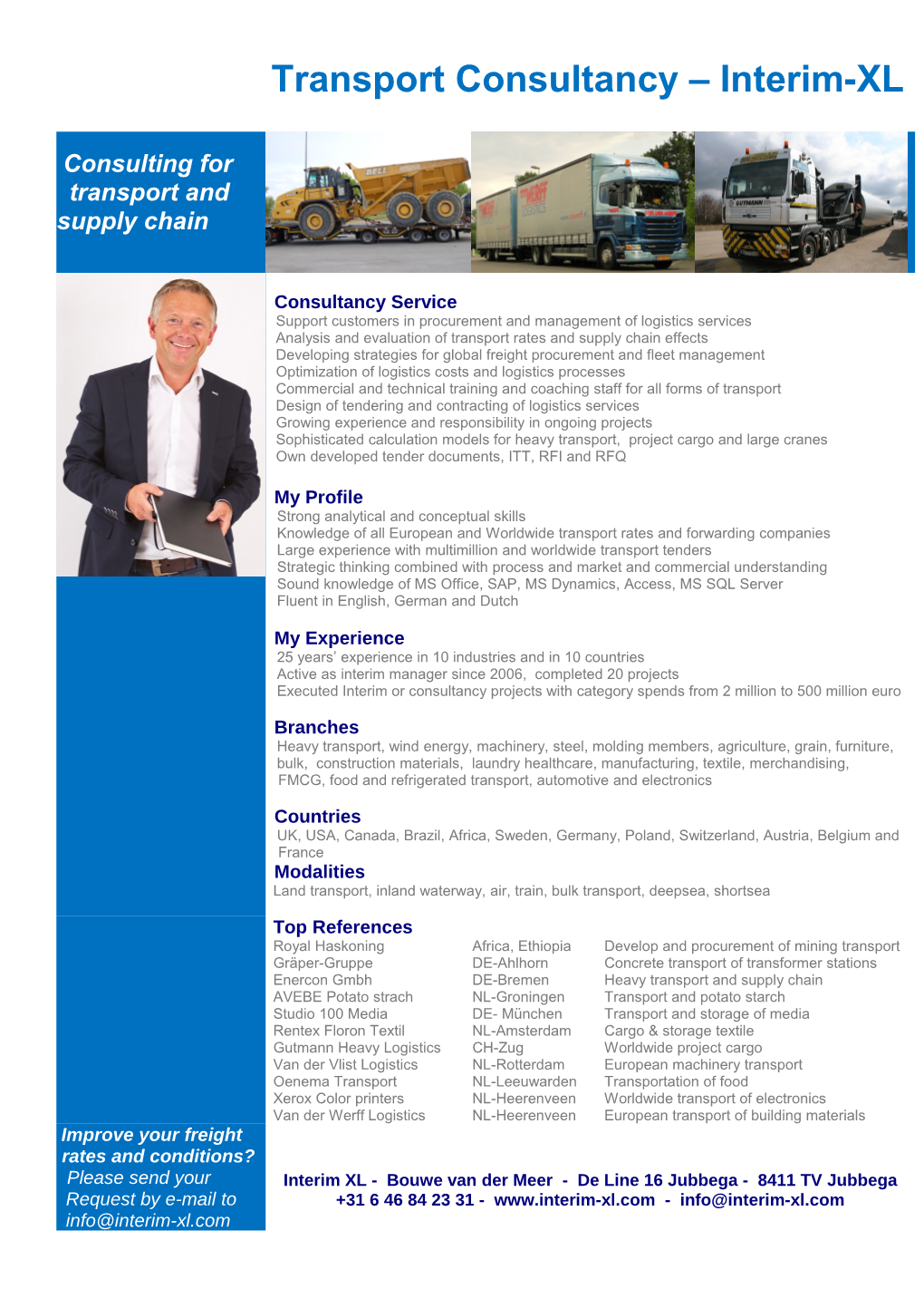 Transportmanager Interim Freight and Logistics;