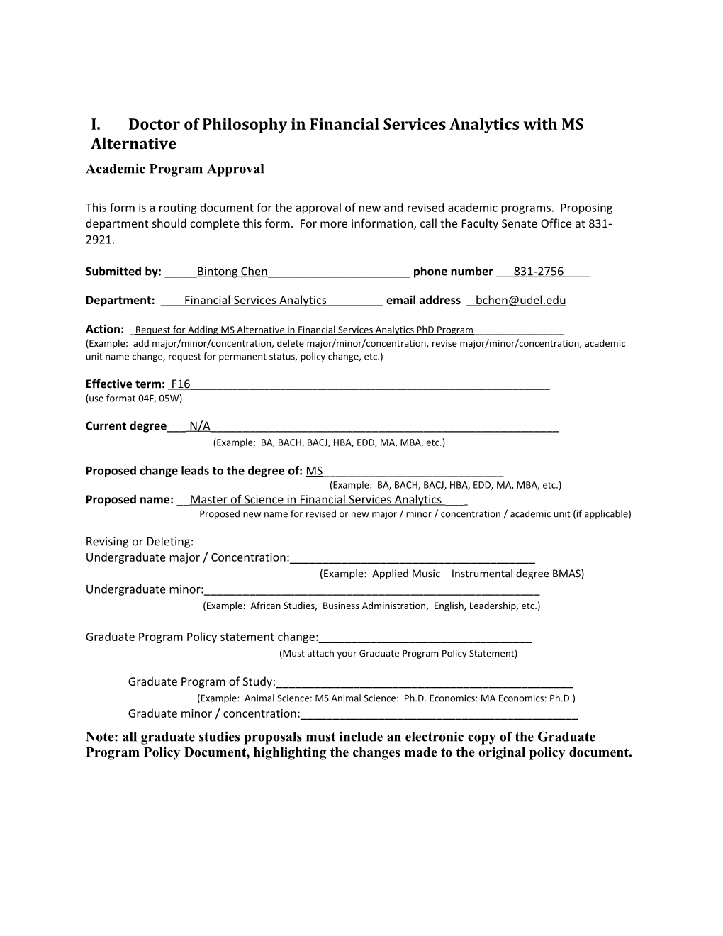 Itor of Philosophy in Financial Services Analytics with MS Alternative