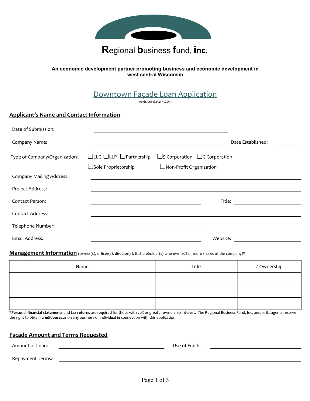 Regional Business Fund, Inc