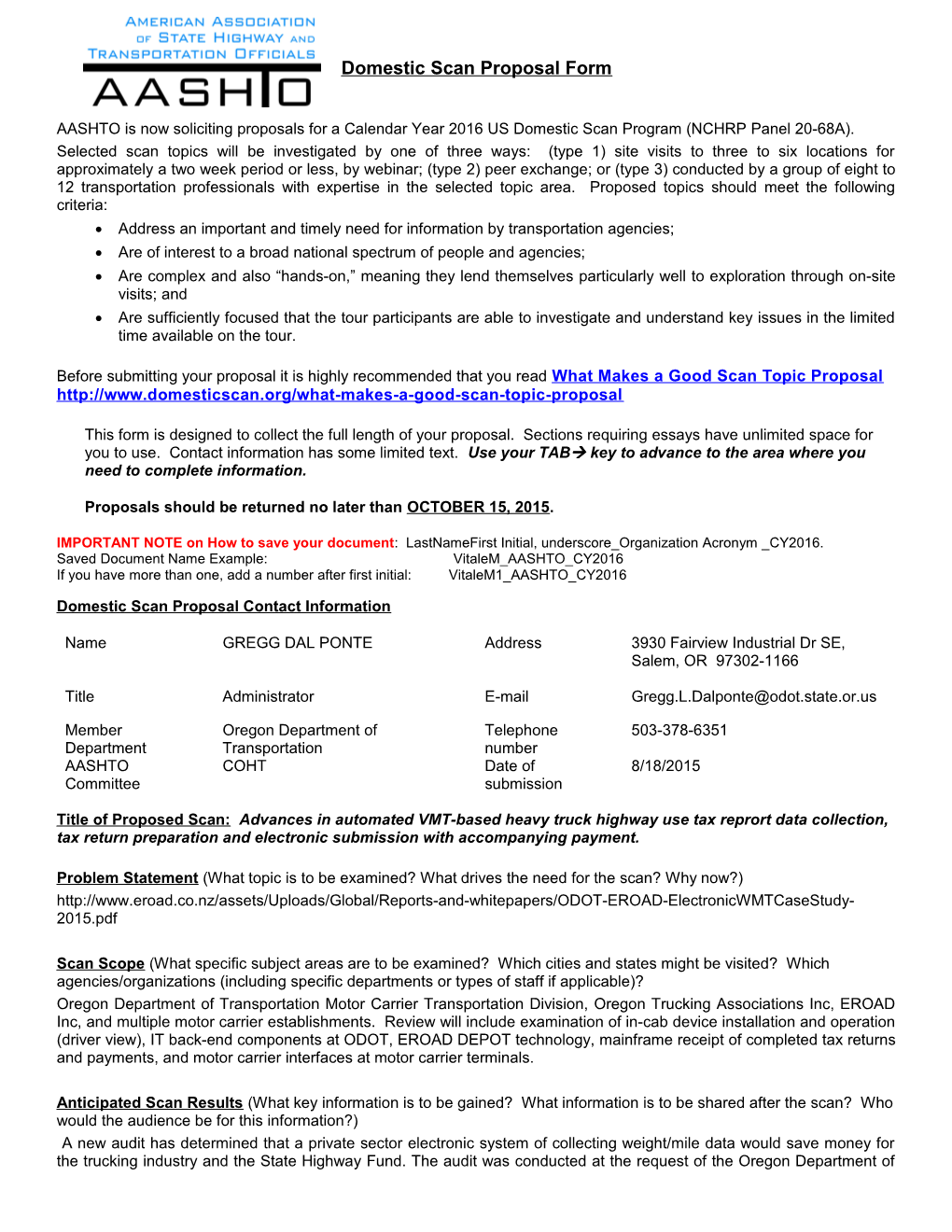 AASHTO Domestic Scan Proposal Form s2