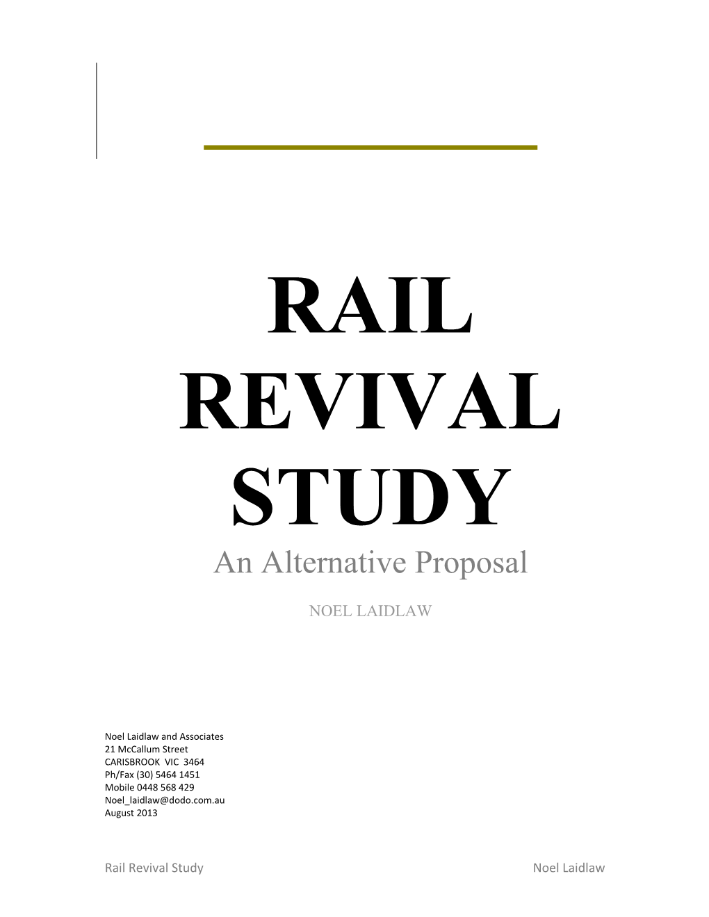 Rail Revival Study