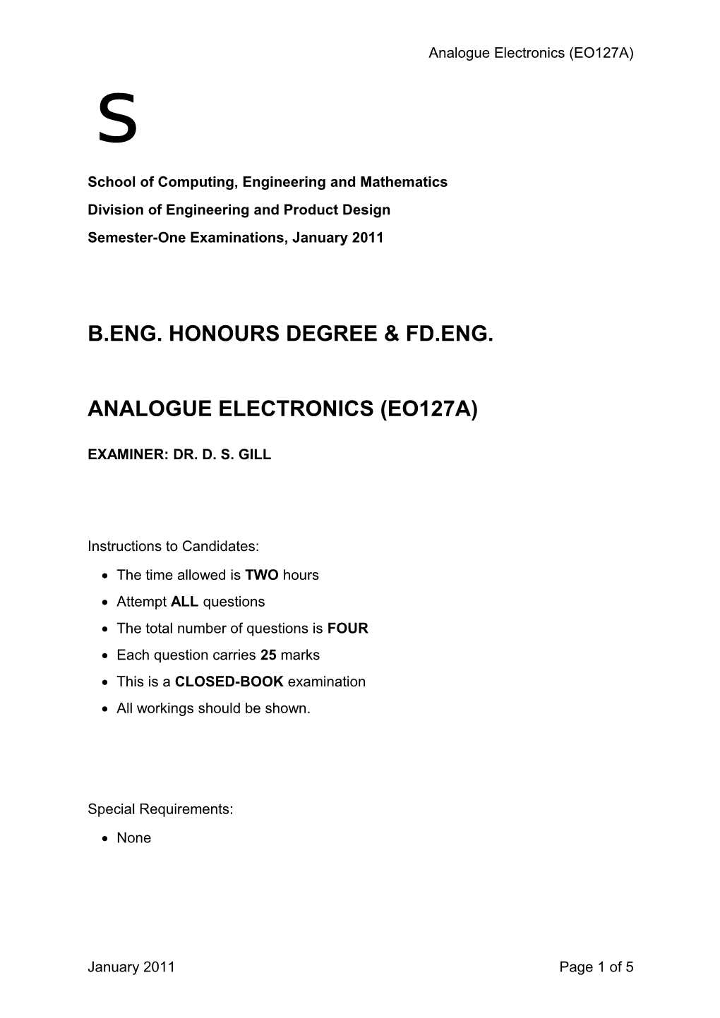 School of Computing, Engineering Andmathematics