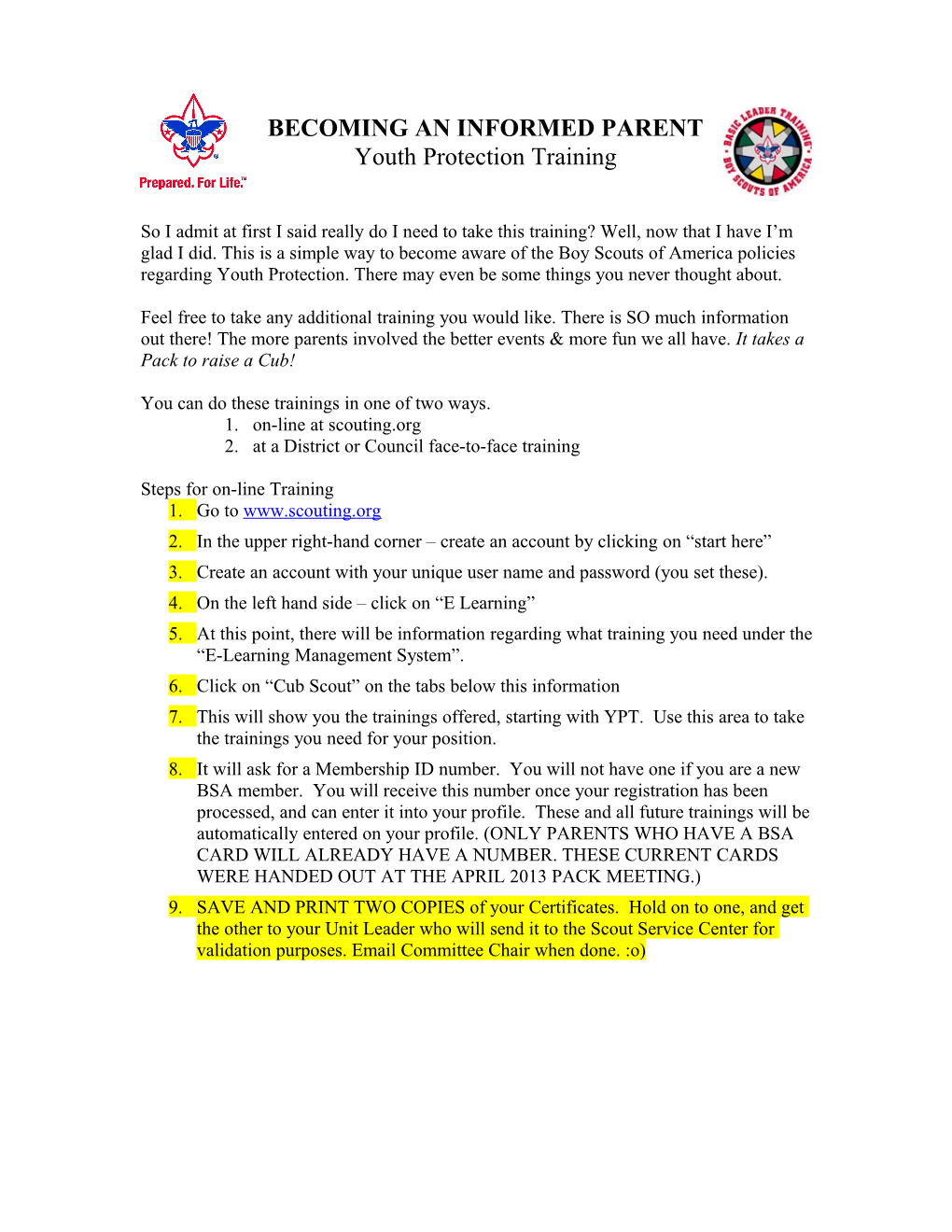 Youth Protection Training