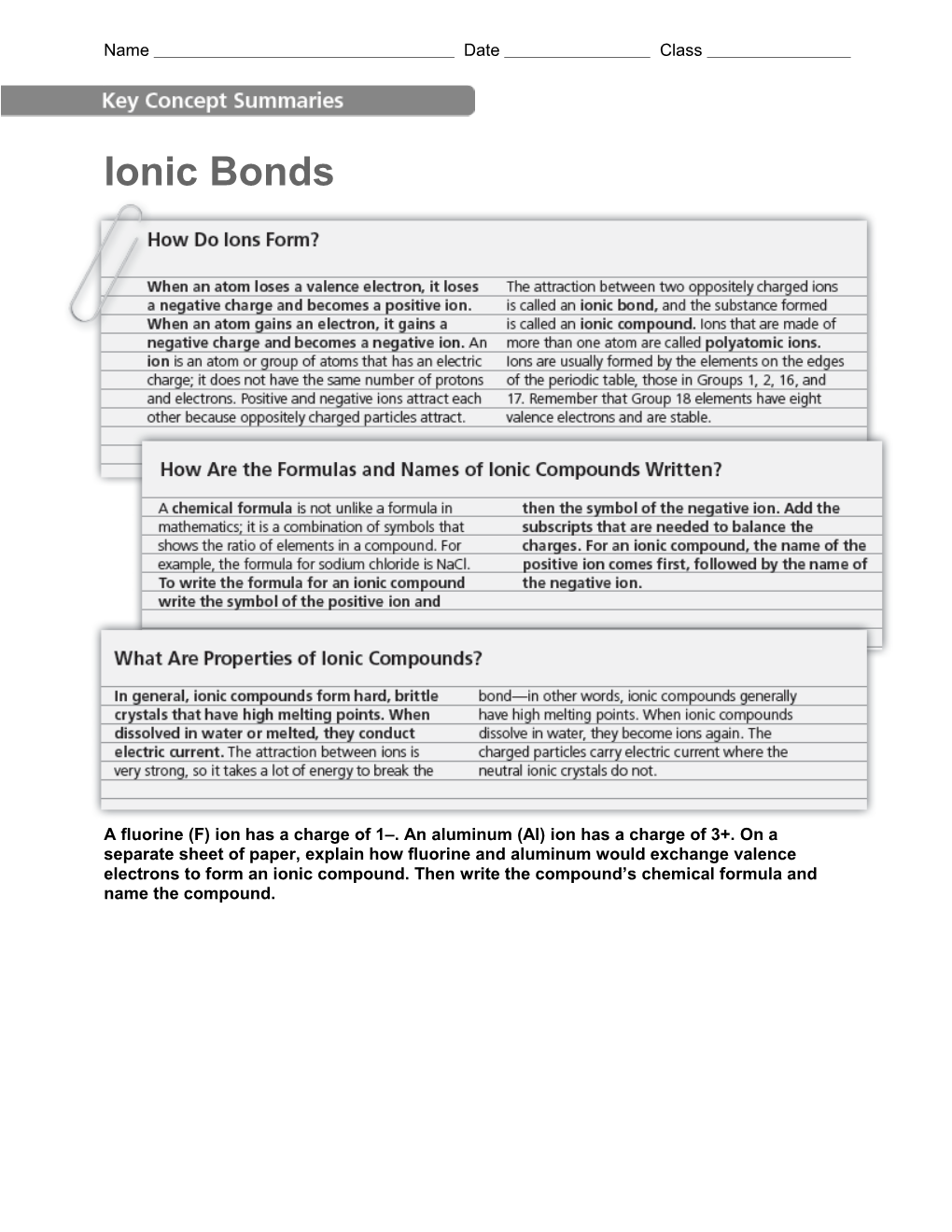 1. Negative Ions Form When Atoms Valence Electrons