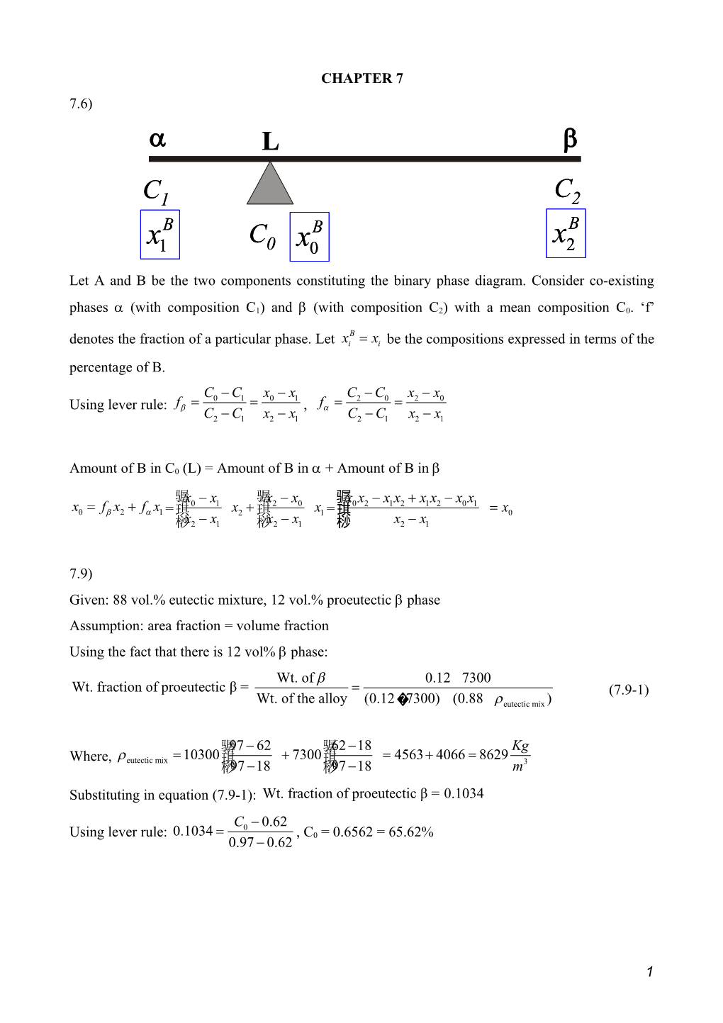 Given: 88 Vol.% Eutectic Mixture, 12 Vol.% Proeutectic Phase