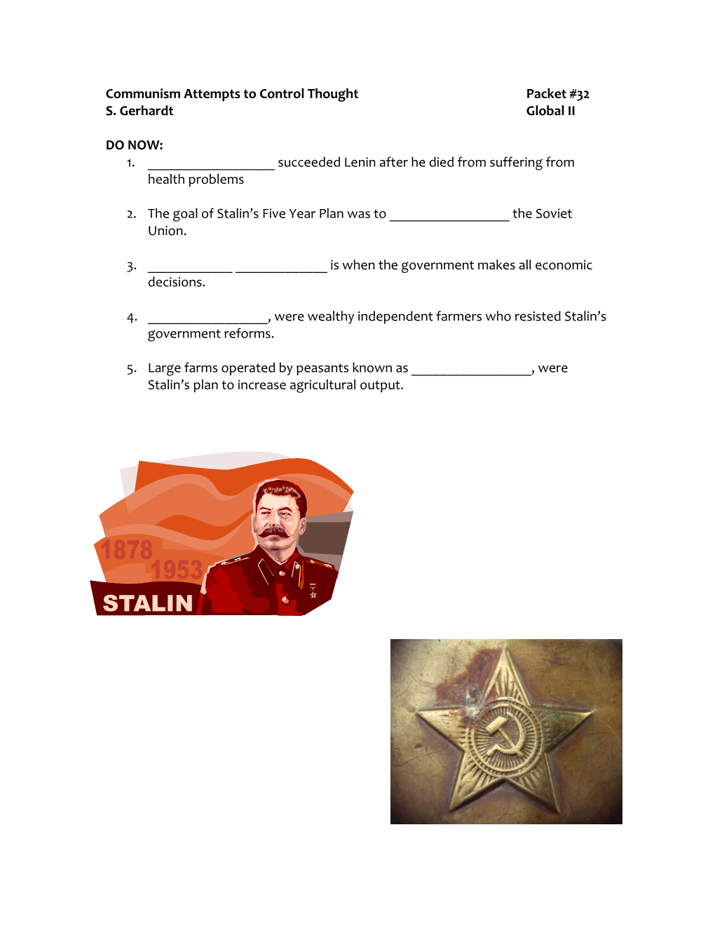 Communism Attempts to Control Thought Packet #32