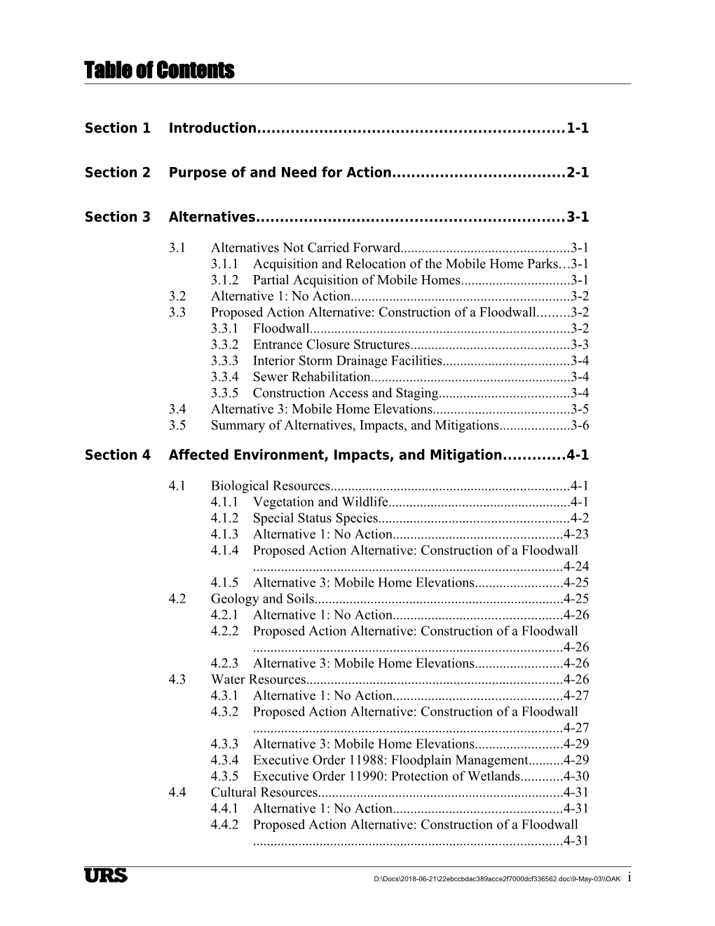 Section2 TWO Purpose of and Need for Action 2-1