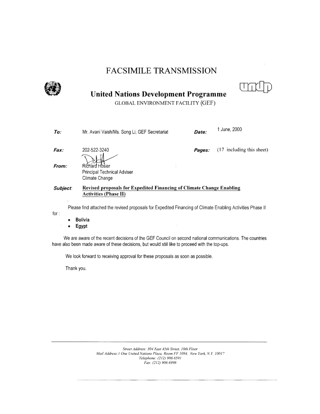 Institutional Strengthening of the Climate Change Program