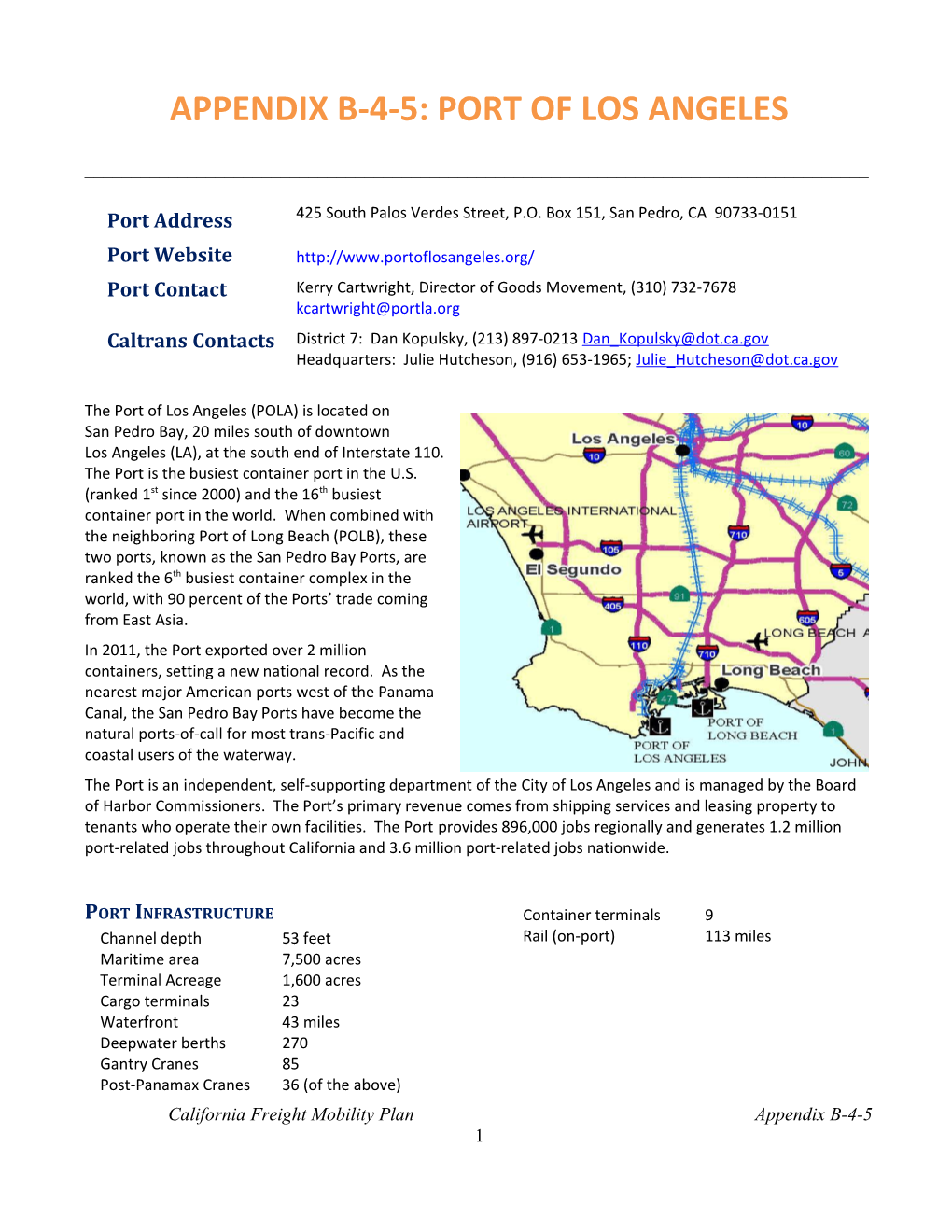 Port Fact Sheet