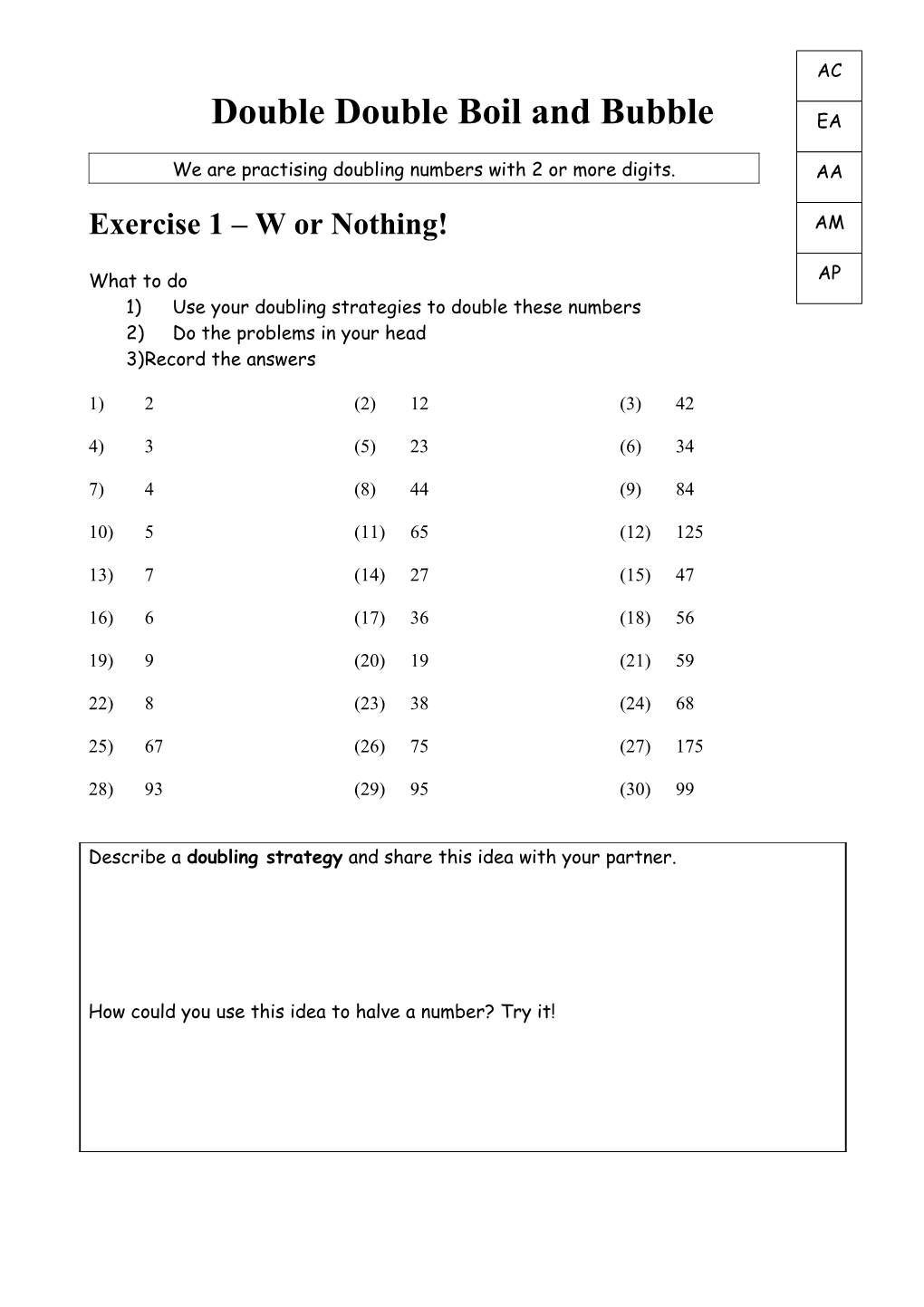 Eg Adding and Subtracting Strategies