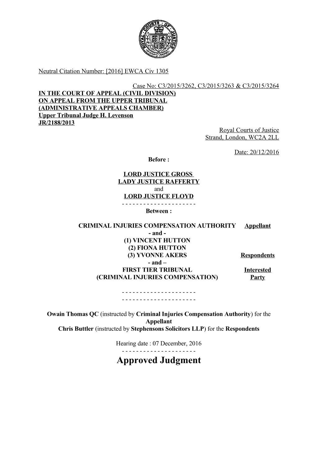 Court of Appeal Judgment Template s10