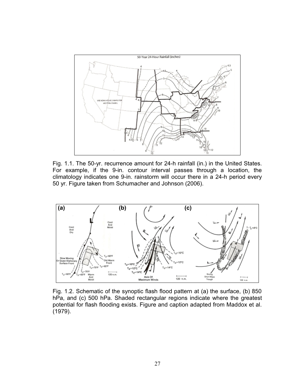 Fig. 1.3. As in Fig. 1.2, Except for the Frontal Flash Flood Pattern