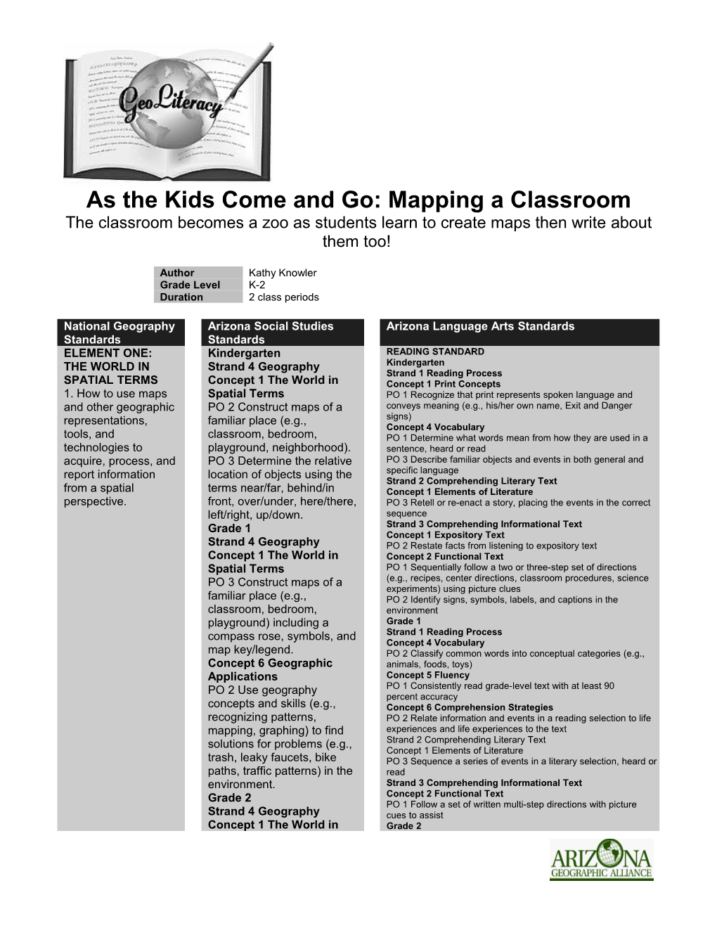 As the Kids Come and Go: Mapping a Classroom