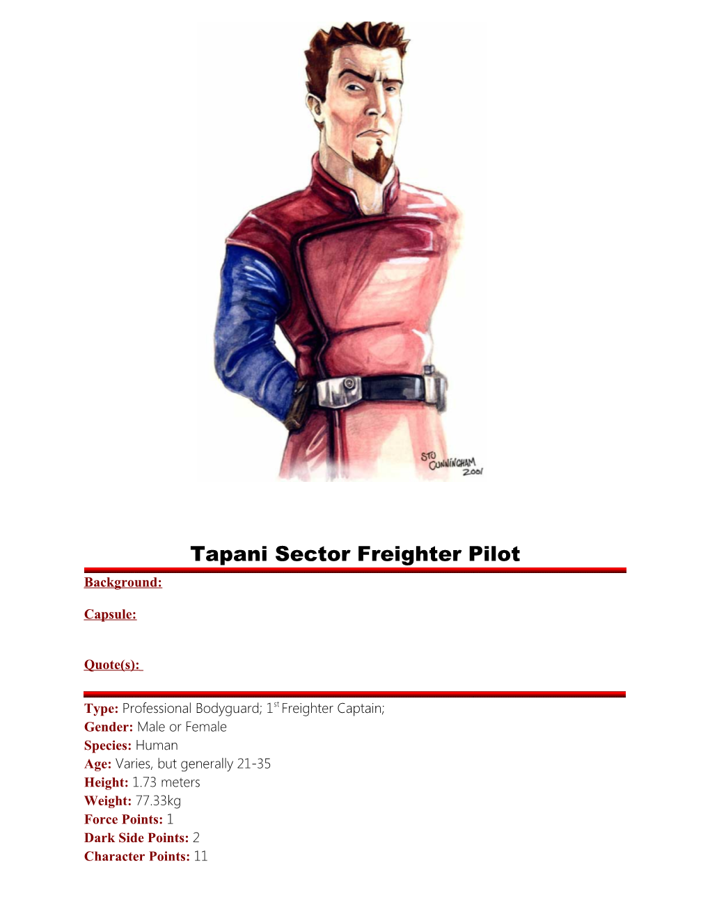 Tapani Sector Freighter Pilot